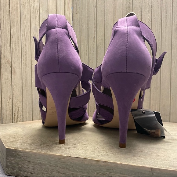 NWT Zara Purple Suede Stiletto Heels Made in Spain 39 - Picture 4 of 12
